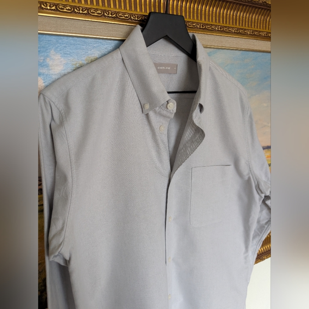 Everlane Light Gray Oxford Button-Down Shirt